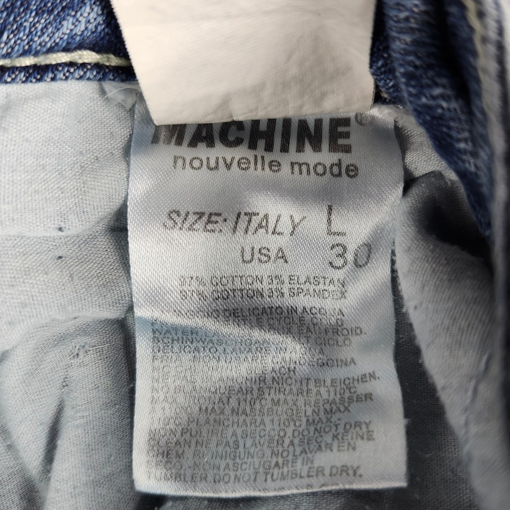 Machine Nouvelle Mode Denim Shorts Womens 30 Blue Distressed Ripped Bermuda 7 in - Picture 11 of 15